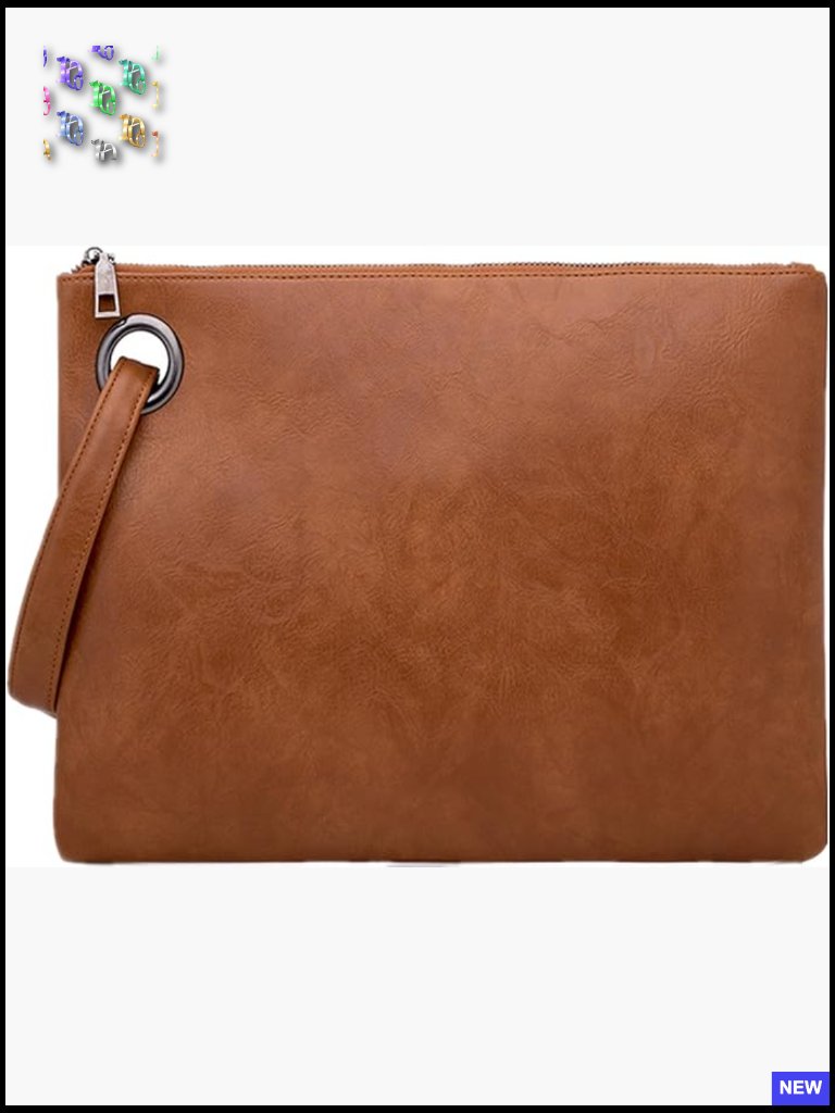 Oversized Envelope Clutch Wristlet Evening Bag Elegant Minimal Chic Designer